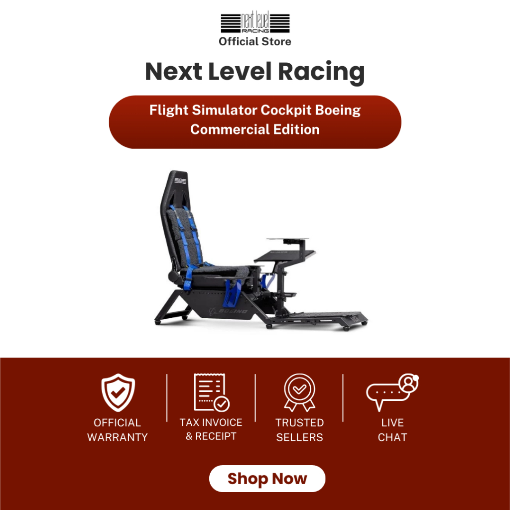 [พร้อมส่ง] Next Level Racing Flight Simulator Cockpit Boeing Commercial Edition (NLR-S027)