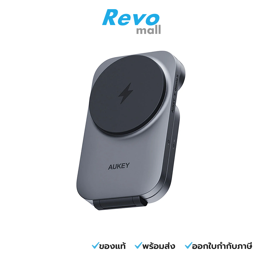 AUKEY แท่นชาร์จไร้สาย MagFusion Z Qi2 3-in-1 15W รุ่น LC-MC312