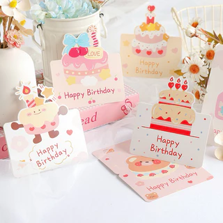 (แบบM4) การ์ดอวยพร การ์ดวันเกิด การ์ดอวยพรวันเกิด Birthday Card การ์ดรูปเค้ก การ์ดอวยพรราคาถูก