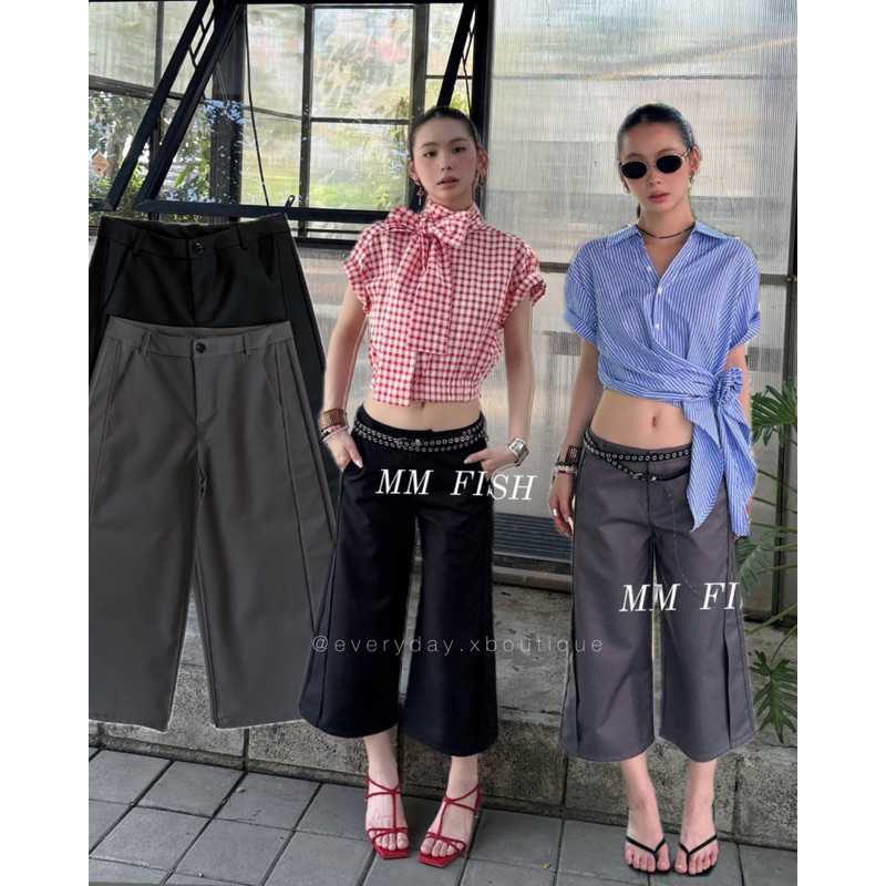 𝗖𝗟𝗔𝗦𝗦𝗜𝗖 𝗪𝗜𝗗𝗘 𝗟𝗘𝗚 𝗣𝗔𝗡𝗧𝗦🩶🖤(SM 490฿) กางเกงรุ่นใหม่ ทรงสวยเป๊ะ ใส่แล้วดูแพงมาก ไอเท็มที่ต้องมีติดตู้ ดี