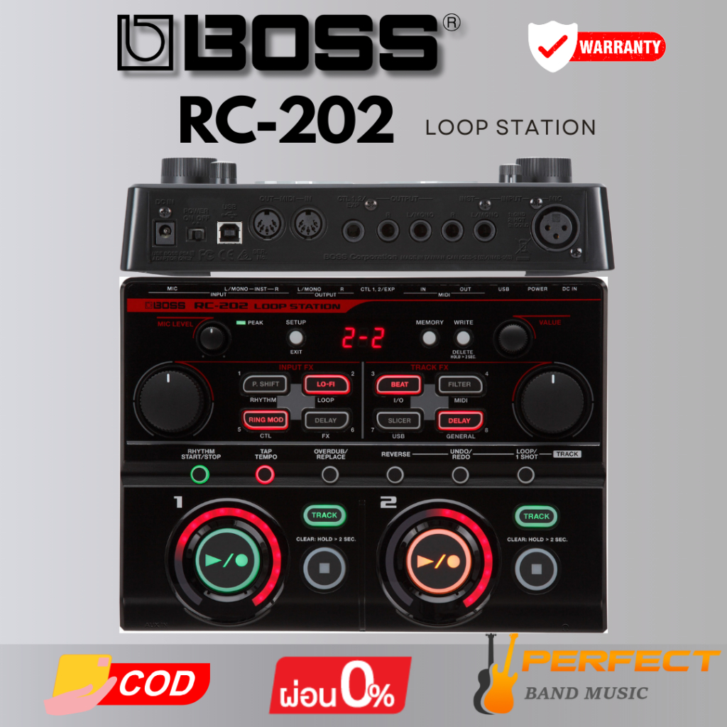 เอฟเฟค Loop BOSS RC-202 Loop Station [ผ่อน 0% 10เดือน]