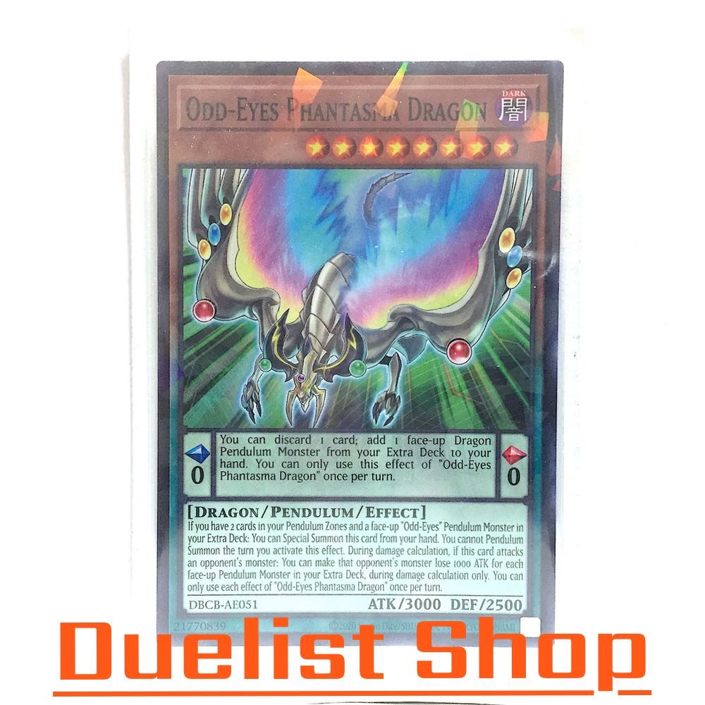 Odd-Eyes Phantasma Dragon (P) Monster Dark Level8 Scale0 [Dragon/Pendulum/Effect] ชุด DBCB-AE051 การ