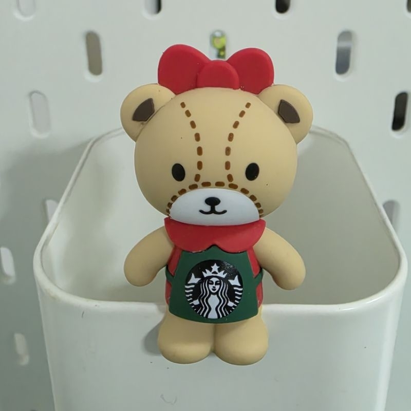 ตุ๊กตาที่เสียบแก้วแบบกล่องจุ่ม  Hello Kitty x Starbucks สตาร์บัคส์ 2024⚠️สินค้ามือสอง⚠️รบกวนอ่านก่อน