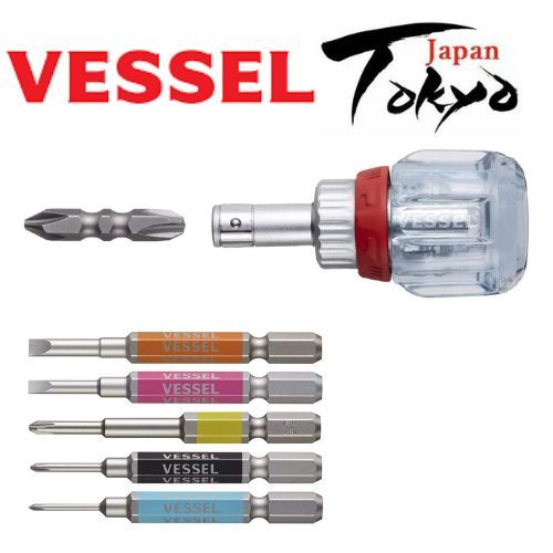 ไขควงปากแบน VESSEL พร้อมหัวไขควงแบบแม่นยำ