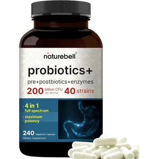 NatureBell Probiotics 200 Billion CFU Per Serving , 240 Veggie Capsules (Sku.2577)