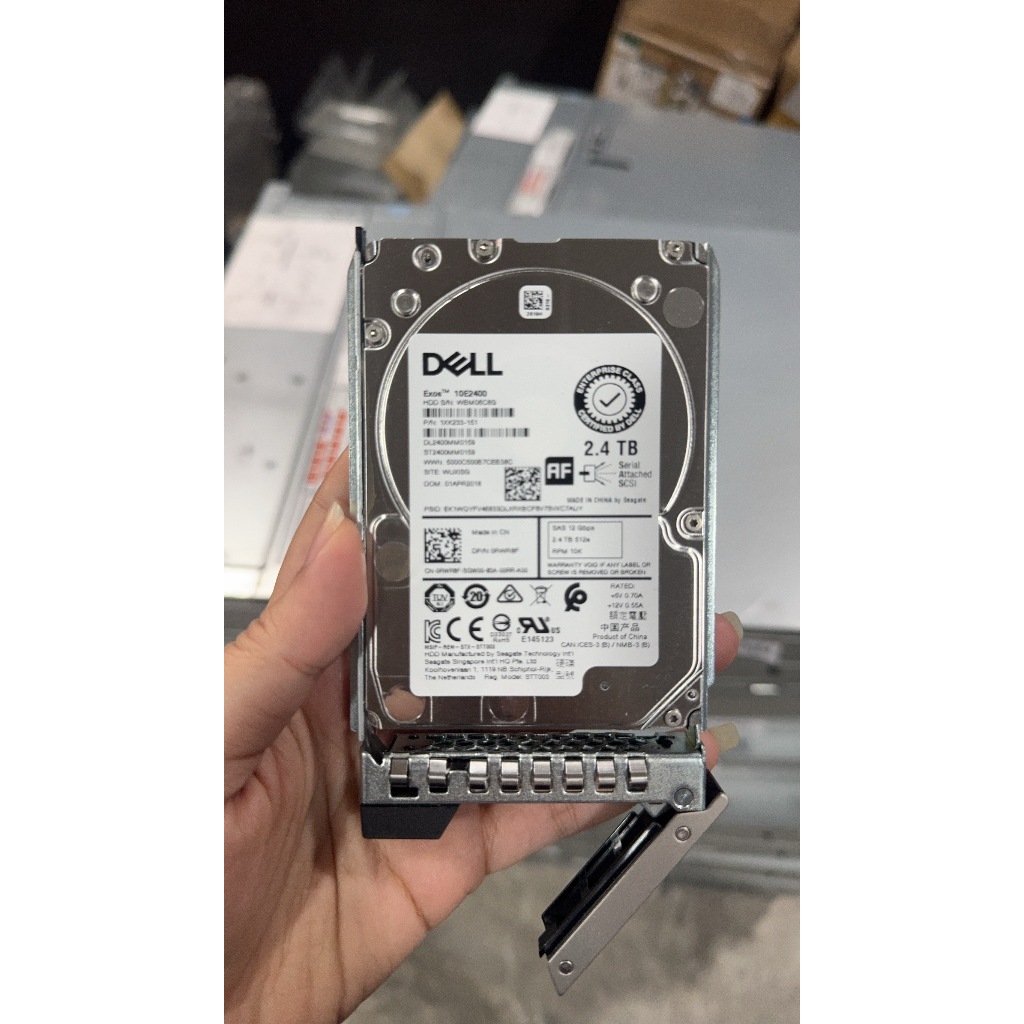 ฮาร์ดดิส Server Dell 2.4TB SAS 2.5 12Gbps 10000RPM" + Dell Tray Caddy 2.5 (0DXD9H) สินค้ามือสอง มีปร