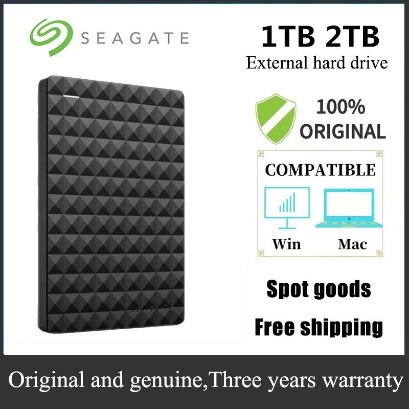 Seagate External Hard Disk ฮาร์ดดิสพกพา 1TB 2TB Basics Storage USB3.0 2.5" ฮาร์ดไดรฟ์ภายนอก รับประกัน 3 ปี