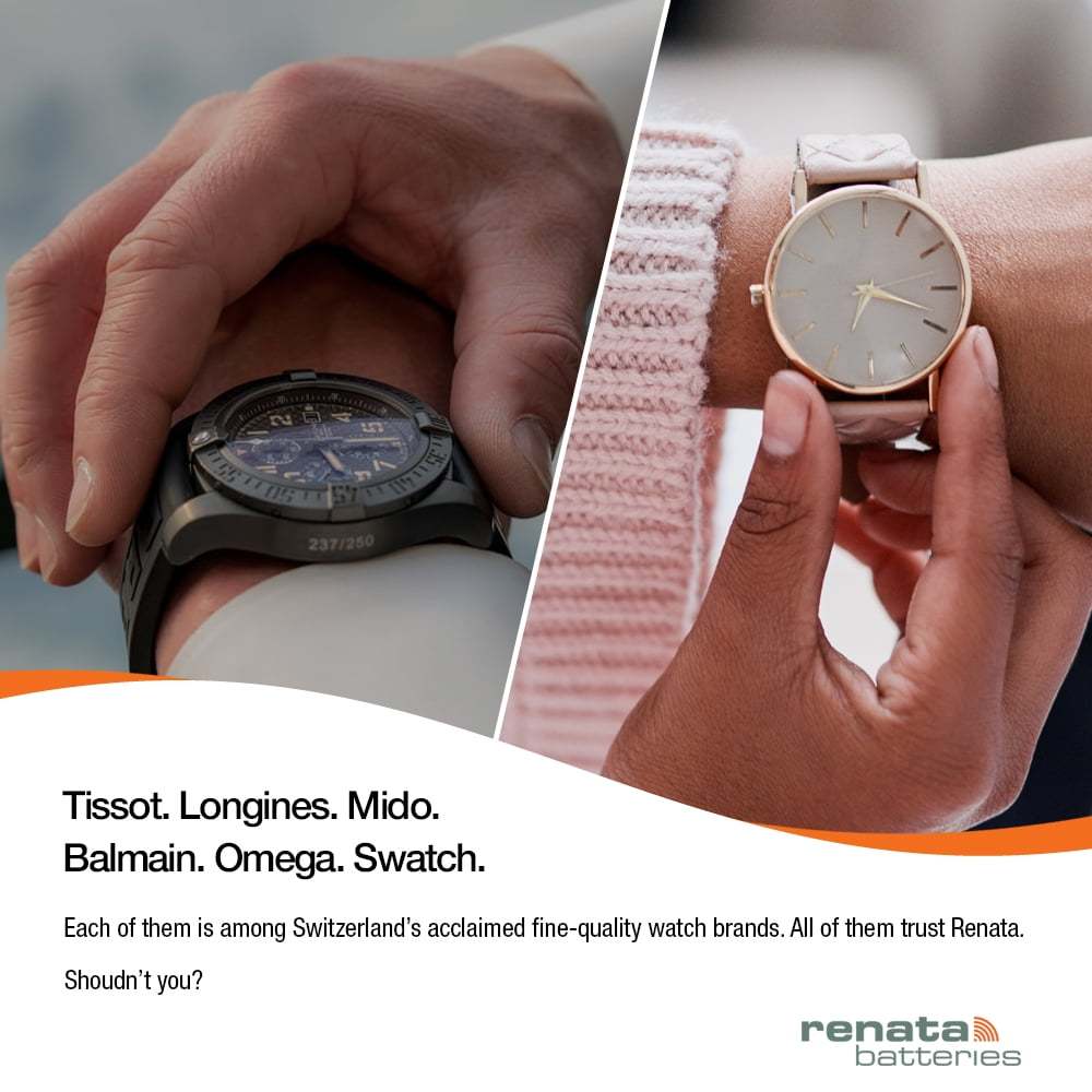 𝗥𝗘𝗡𝗔𝗧𝗔 397 / SR726SW ถ่านนาฬิกา รีนาต้า ถ่าน Swatch Group ถ่านกระดุม 0% mecury Watches Battery 1.55V