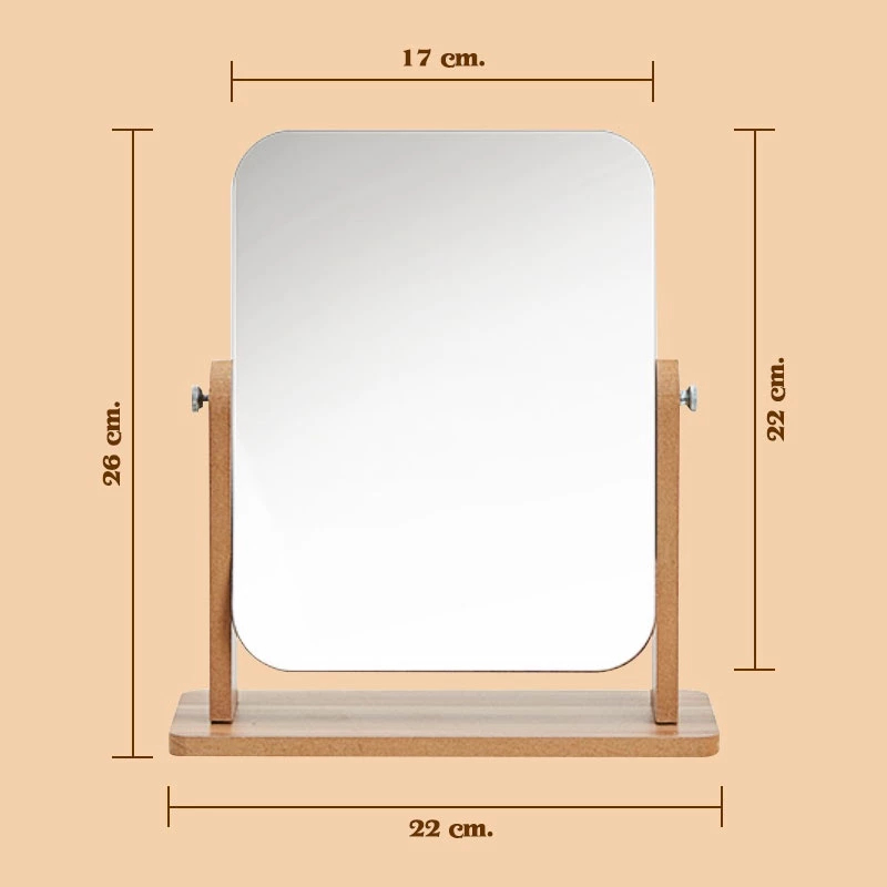 กระจกตั้งโต๊ะ กระจกแต่งหน้า มินิมอล สไตล์เกาหลี หมุนได้ พกพาสะดวก กระจกตั้งโต๊ะแต่งหน้า - รูปที่ 6