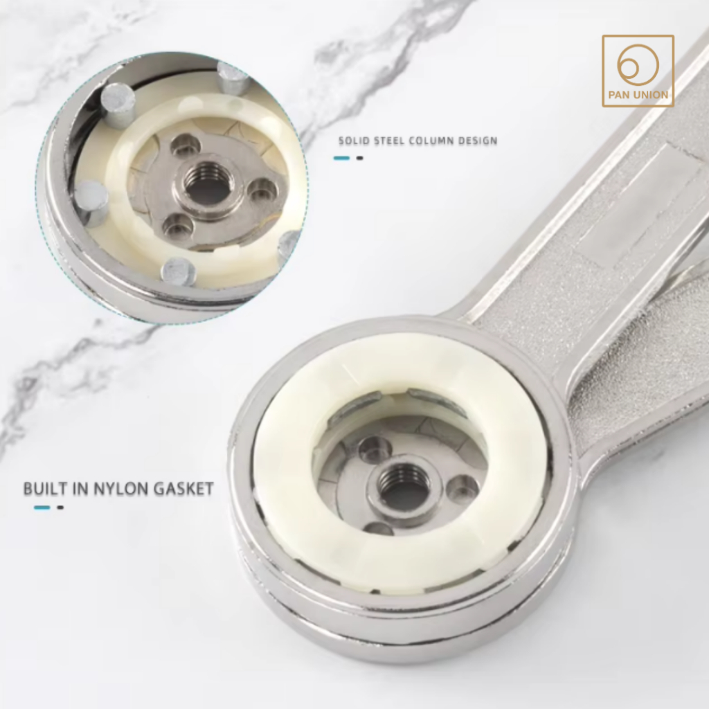 KAZA บานพับข้อศอก สำหรับบานเปิดขึ้น-ลง สีนิกเกิ้ล อุปกรณ์ฮาร์ดแวร์ แพนยูเนี่ยน (Pan Union) - รูปที่ 2