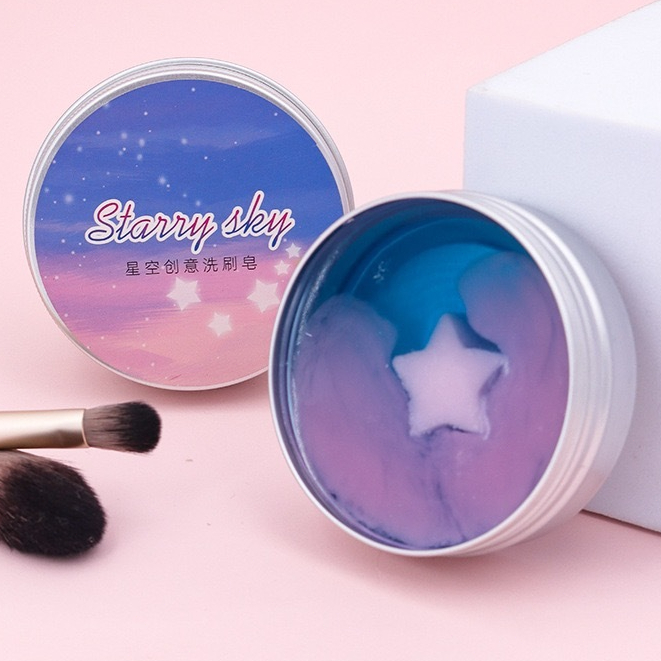สบู่ล้างแปรงแต่งหน้า 60g Brush Cleansing Soap เหมาะสำหรับผู้ที่มีผิวแพ้ง่าย ขจัดคราบเครื่องสำอาง และน้ำมัน