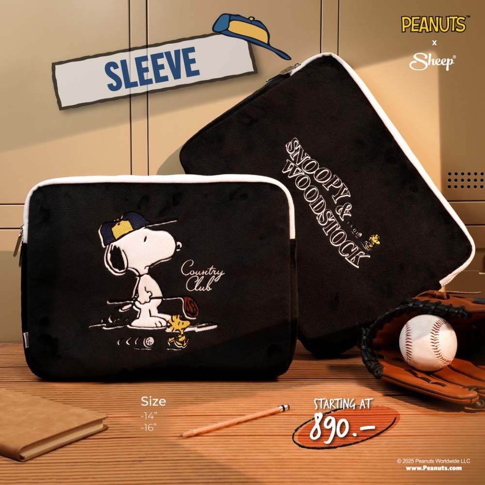 [Sleeve PEANUTS]  PEANUTS x Sheep: Snoopy Collection กระเป๋าใส่โน๊ตบุ๊ค/แท็บเล็ต สนูปปี้ ขนาด9.7-11/14" กันกระแทกทุกมุม