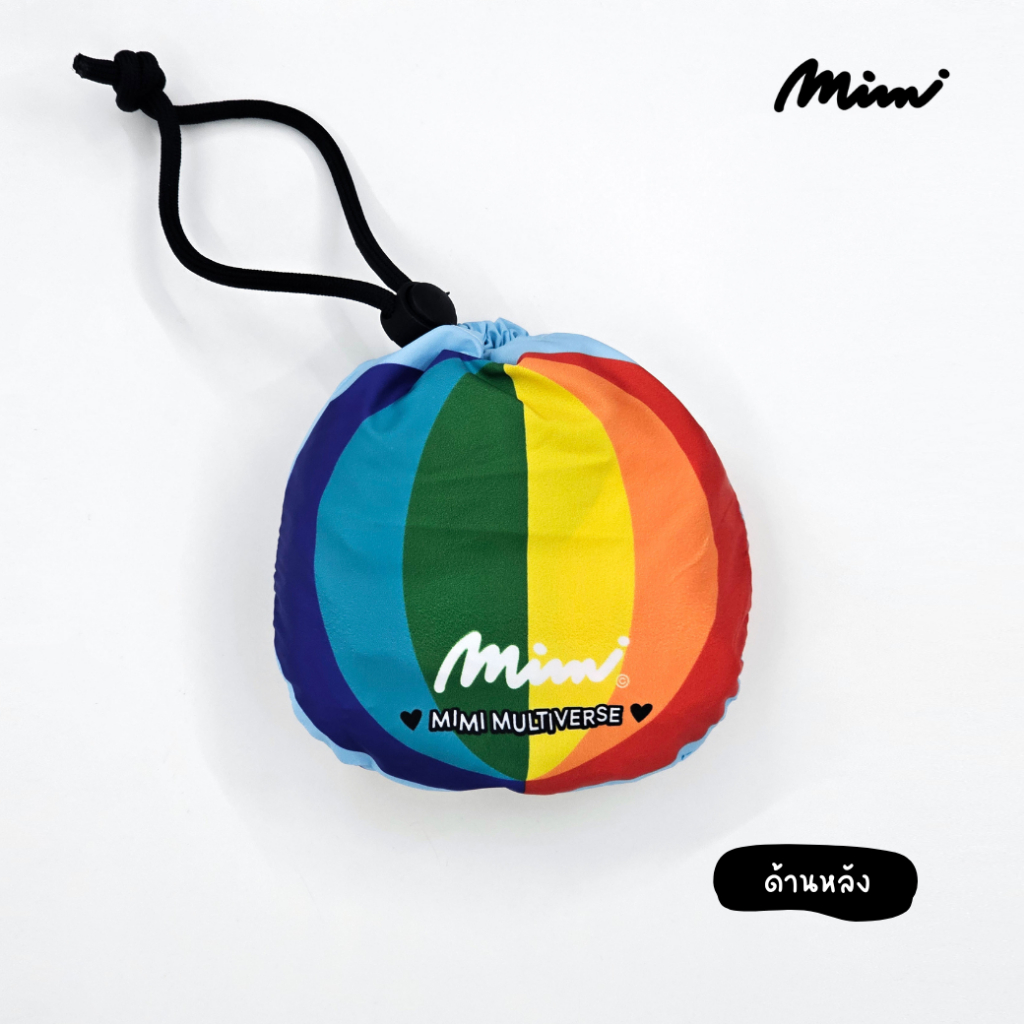 Mimi กระเป๋ากลมพับได้ Pride Mimi สีฟ้า A9YKSB
