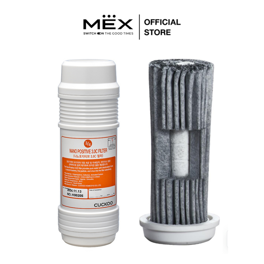 CUCKOO by MEX ไส้กรองน้ำดื่มขั้นตอนที่ 4 รุ่น Nano Positive Plus 3.0C (สำหรับเครื่องกรองน้ำดื่มรุ่น CP-WN601HW)