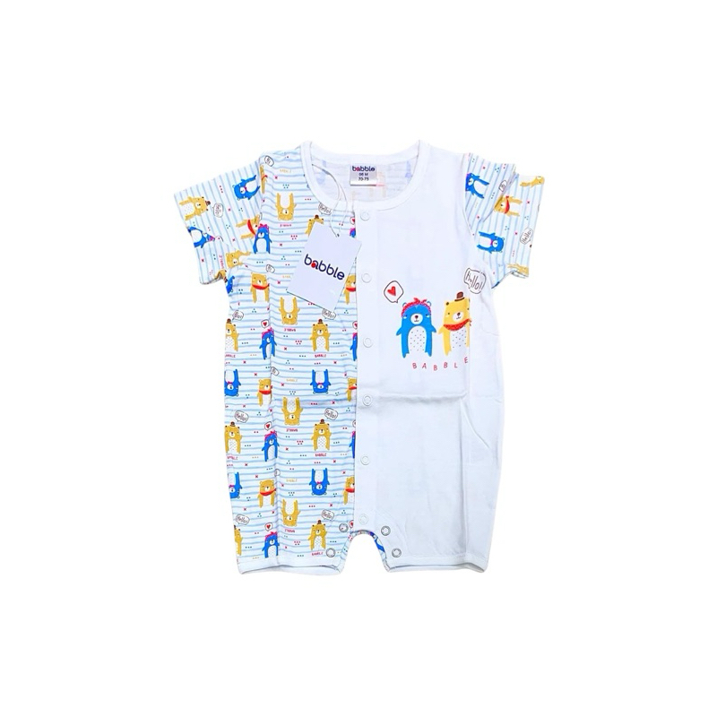 Absorba Babble New Collection ชุดหมีบอดี้สูท หมีสั้น กระดุมสแน๊ป สำหรับเด็กอายุแรกเกิด-12เดือน