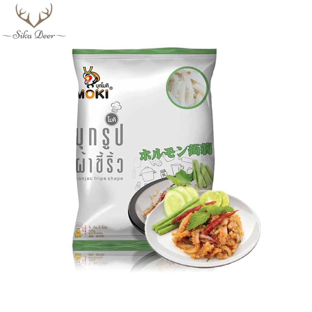 MOKI บุกรูปผ้าขี้ริ้ว 1000g (FK0063) บุกผ้าขี้ริ้ว บุกเพื่อสุขภาพ ไม่มีแป้ง คีโต Keto Konjac Tripe Shape