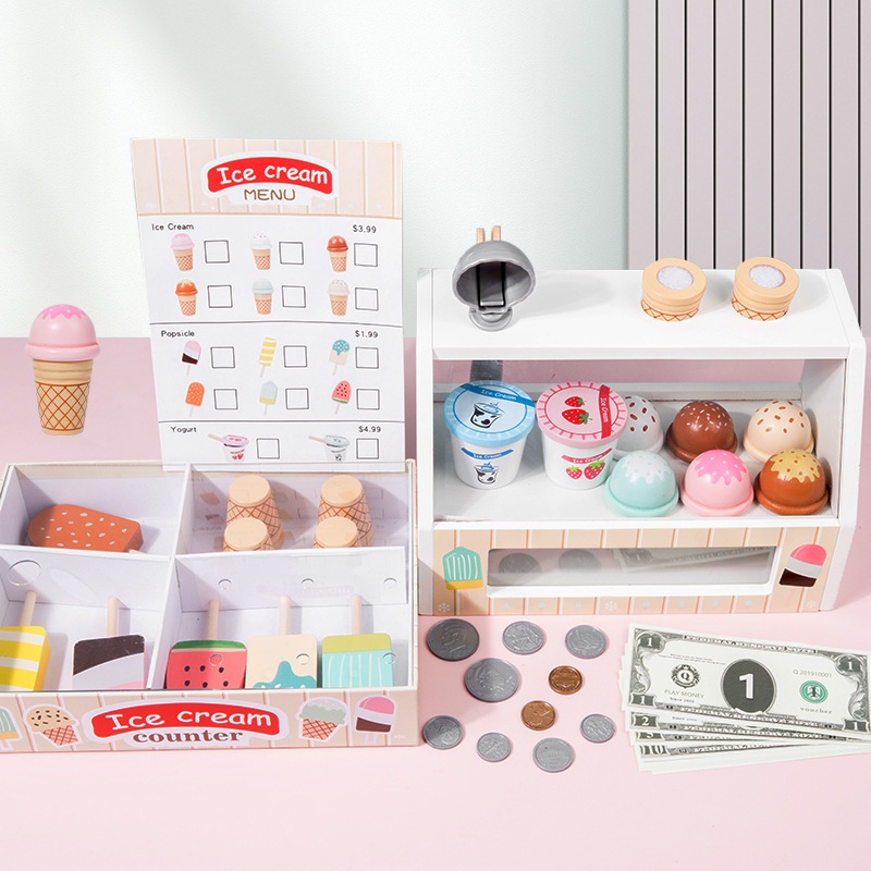ของเล่นไอศครีมจำลอง ร้านขายไอศครีม ชุดของเล่นร้านค้า - รูปที่ 2