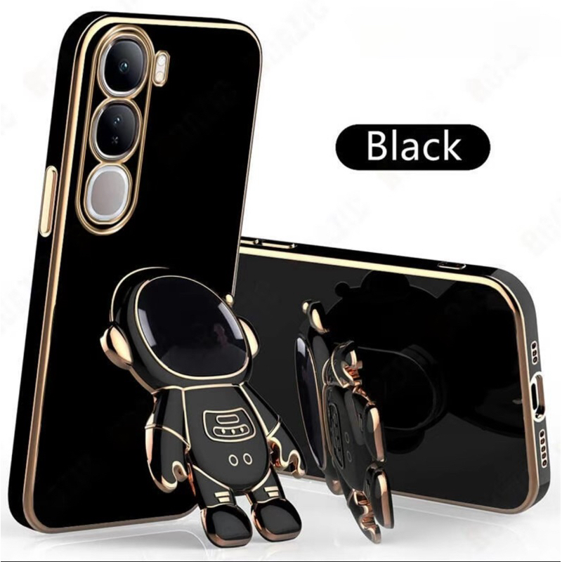 เคส มือถือ สำหรับรุ่น Vivo Y200 5G (2024) นักบินอวกาศ ขาตั้งได้ เคสนิ่ม เคสป้องกัน สีพาสเทล เคสวีโว่