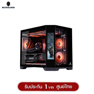 เคสคอมพิวเตอร์ WJCOOLMAN Dreamer LCD (No Fan)(AIO 360) M-ATX Panorama Tempered Gaming Case รับประกัน 1 ปี