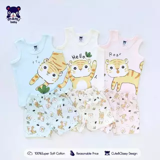 Mami baby ชุดเซ็ต เสื้อกล้าม + กางเกงขาสั้น 3-6M 6-12M