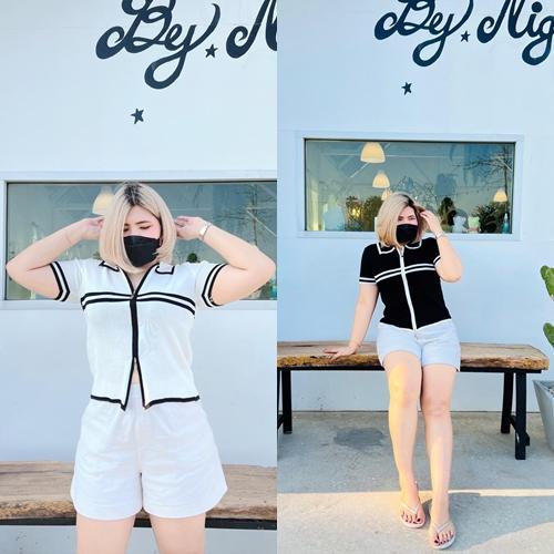 H82 ไหมพรมสาวอวบซิปหน้าสามารถรูดได้จริง