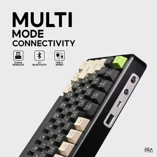 [ประกัน 2 ปี] EGA คีย์บอร์ดเกมมิ่งขนาด75% เชื่อมต่อBT, wireless,สาย Hot Swap 5 Pin รุ่น TYPE CMK10 Mechanical Full RGB