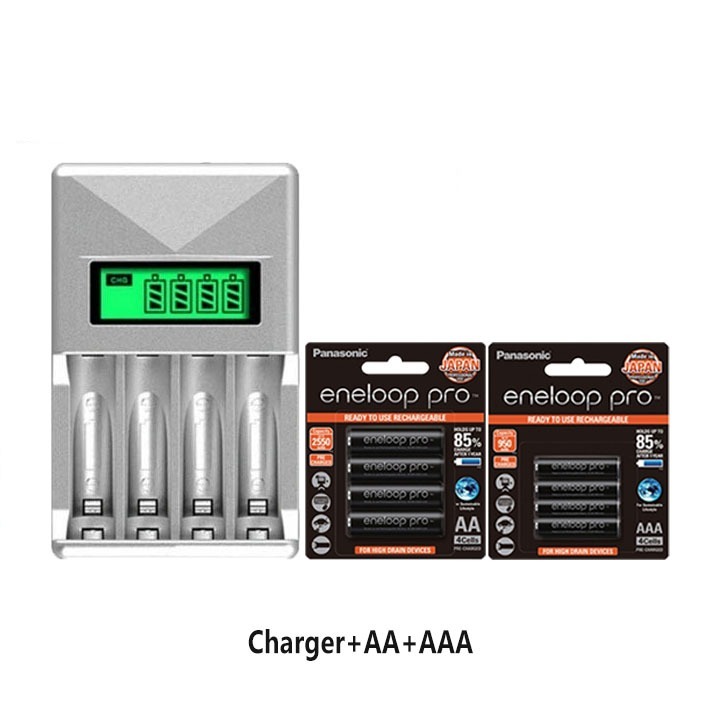 Panasonic Eneloop Pro ถ่านชาร์จ AAA / AA แบตเตอรี่ 1.2V Ni-MH ถ่านชาร์จ（1 แพ็ค 4 ก้อน）