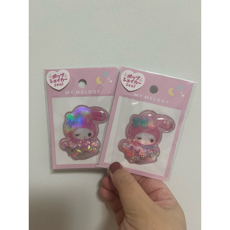 สติ๊กเกอร์ กลิตเตอร์ my melody (for sale in japan only❤️‍🔥🇯🇵)