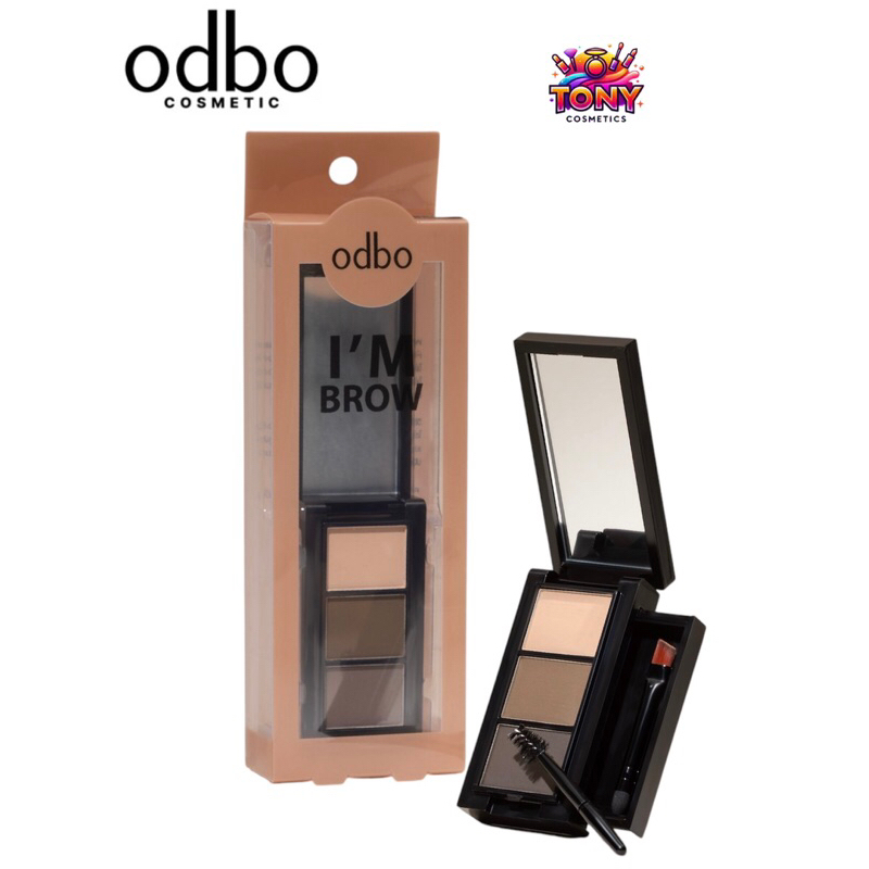 ODBO I’M BROW โอดีบีโอ ไอม โบว ที่เขียนคิ้วแบบฝุ่น 3 เฉดสีในตลับ OD7019