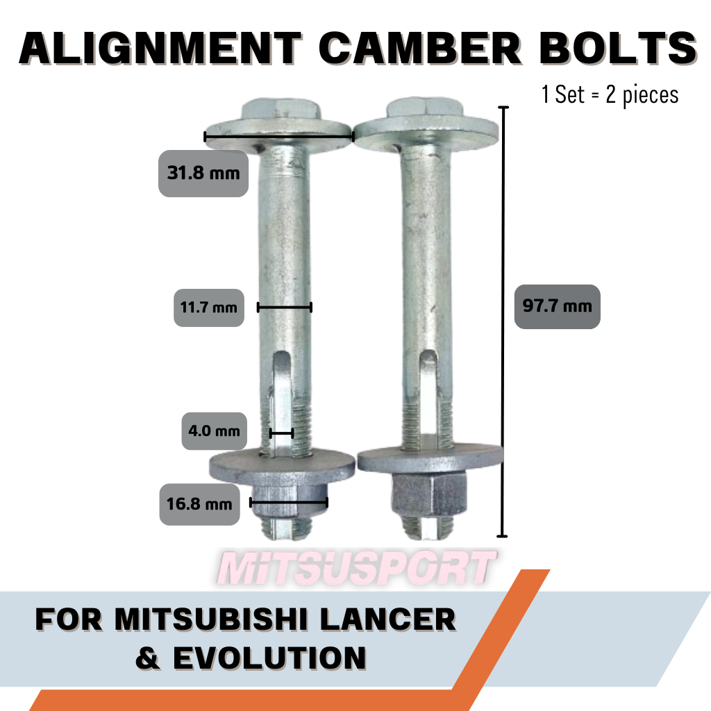 น็อตปรับมุมแคมเบอร์(camber) / มุมโท(toe) สำหรับ mitsubishi lancer ทุกรุ่น แจ้งรุ่นรถก่อนสั่งซื้อ