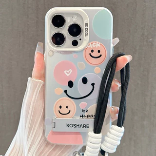 รูปแบบรอยยิ้มน่ารัก สำหรับ IPhone 13 12 7Plus 14 15 11 16 Pro Max 8Plus XR XS Max SE เคสไอโฟน11 เคสไอโฟน13 เคสแข็งคุณภาพ