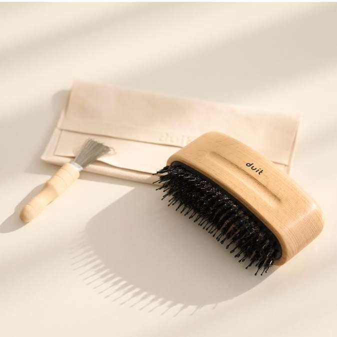 duit banana brush แปรงขนแมว แปรงสางขนสัตว์เลี้ยง แปรงขนธรรมชาติ 100% ไม่ระคายเคือง