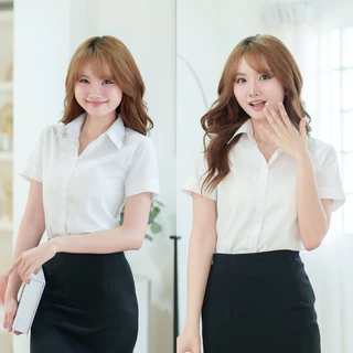 เสื้อนักศึกษาหญิงเข้ารูป เสื้อนักศึกษาถูกระเบียบ (ทรงมหิดล ทรงอาชีวะ ทรงจุฬา)