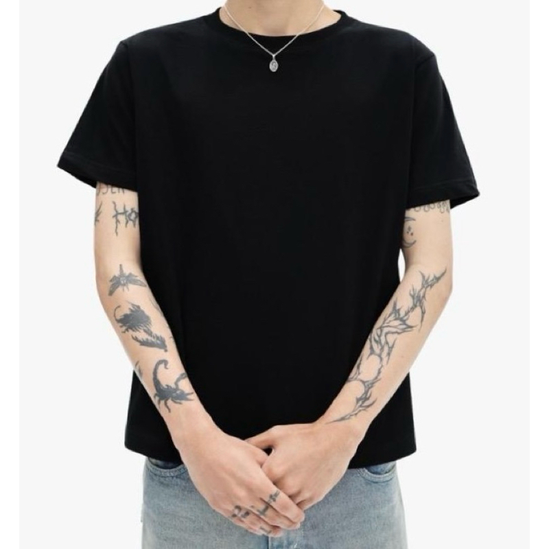 UTM010 เสื้อยืดเปล่า ทรงครอปแขนเต่อ พอดีตัว BLANK T-SHIRT BACK TO BASIC