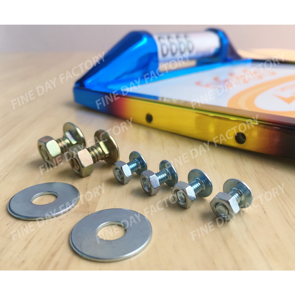 กรอบป้ายทะเบียน มอเตอร์ไซค์ [สี ทอง ชมพู] พร้อม หลอด แคปซูล พรบ. กันน้ำ - รูปที่ 3