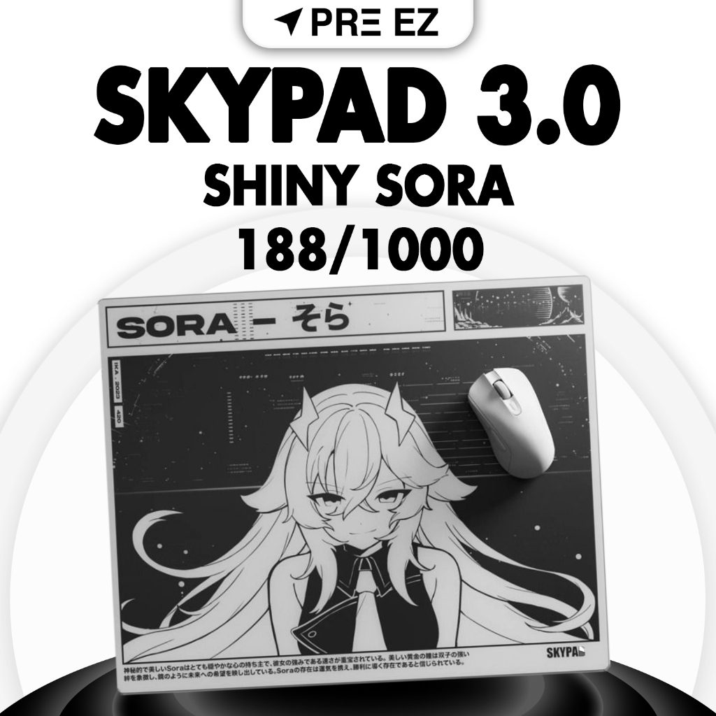 ของแท้มือสองไม่เคยใช้งาน | แผ่นรองเมาส์กระจก SKYPAD 3.0 Shiny Sora No.188