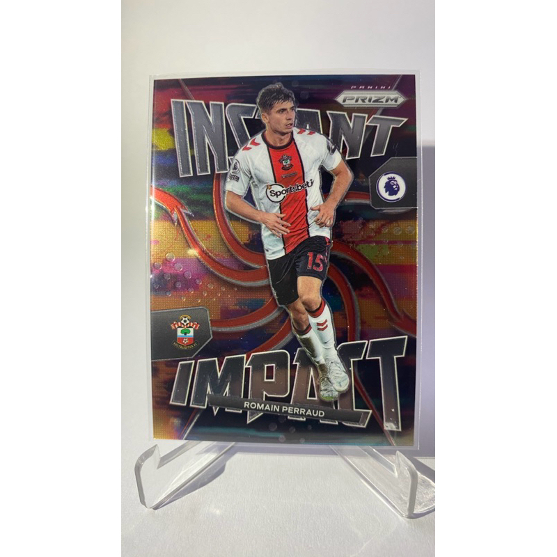 การ์ดสำหรับสะสม นักฟุตบอล BRENTFORD, INSTANT IMPACT, Panini PRIZM 2022, Aaron Hickey, B. Mbeumo, Rom