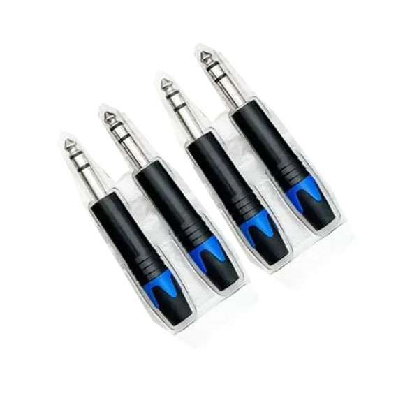 แพ็ค 4-10ตัว แจ็คโฟนสเตอริโอ TS 6.3mm ตัวผู้ ปลั๊กไมค์ ปลั๊กโฟนสเตอริโอ 1/4" ตัวผู้