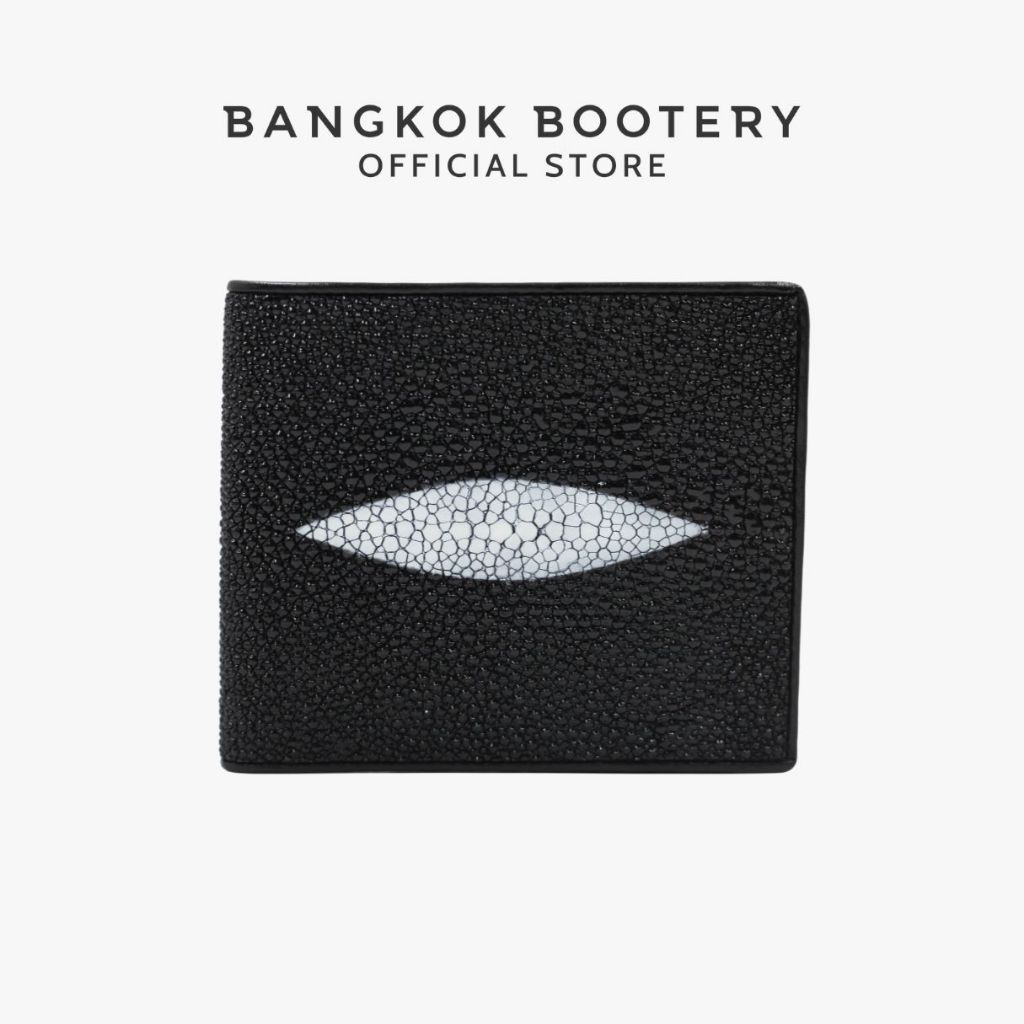 BANGKOK BOOTERY กระเป๋าสตางค์ รุ่น WALLET WITH CARD หนังปลากระเบน กระเป๋าสตางค์หนังแท้