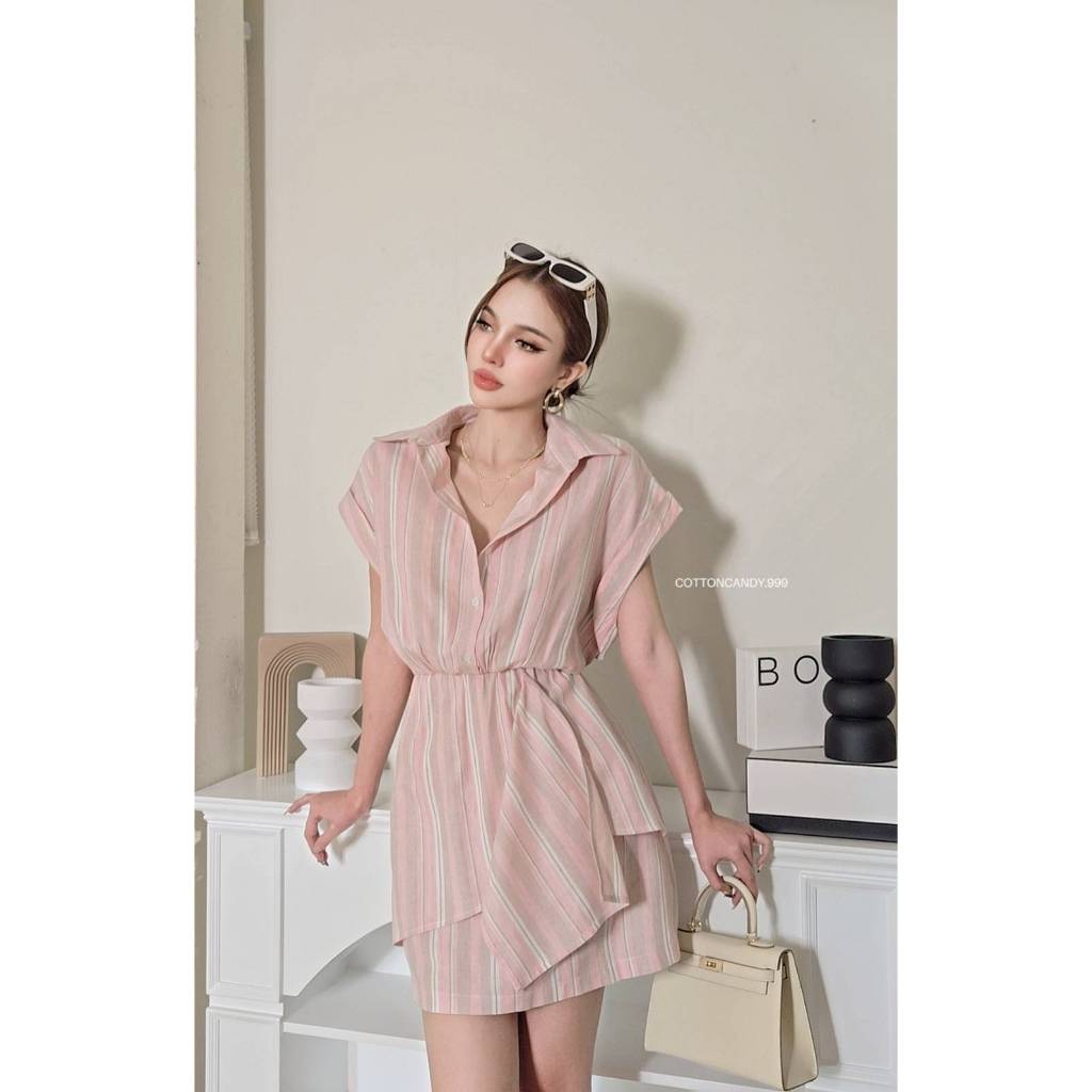 #CottonCandy #New Rita Linin Dress #เดรสผ้าลินินโทนสีพาสเทล 💕