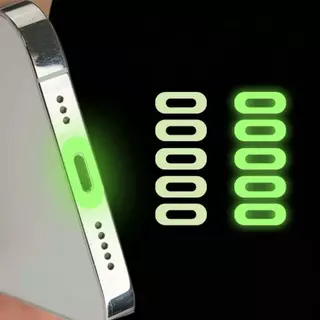 cxshop(1ชุด5ชิ้น)ฟิล์มกันรอยก้นชาร์จมือถือ Type-C USB เรืองแสง ป้องกันรอยขีดข่วน