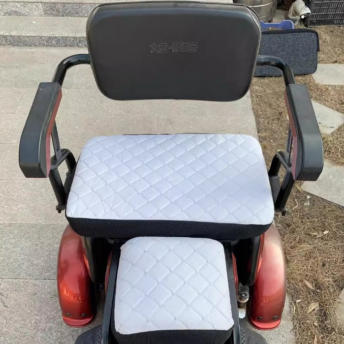 ผ้ารองเบาะรถสามล้อไฟฟ้า Yadea/Jinpen/Taosiling/Amada/New Sun - ผ้ากันแดด นุ่มสบาย พร้อมแผ่นรองเท้า - รูปที่ 4