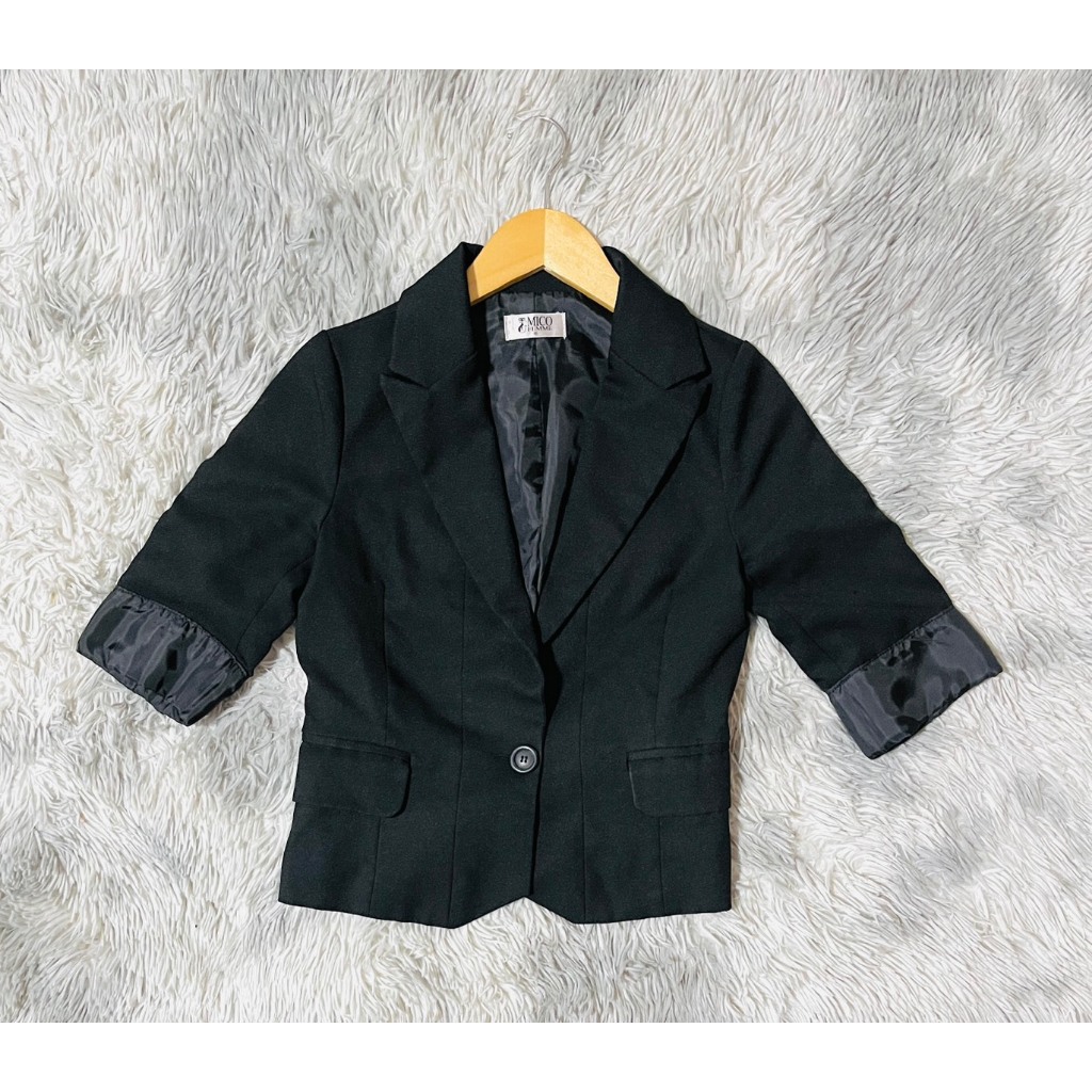 อก 32 สูทมือสอง ผู้หญิง Blazer สีดำ*S212