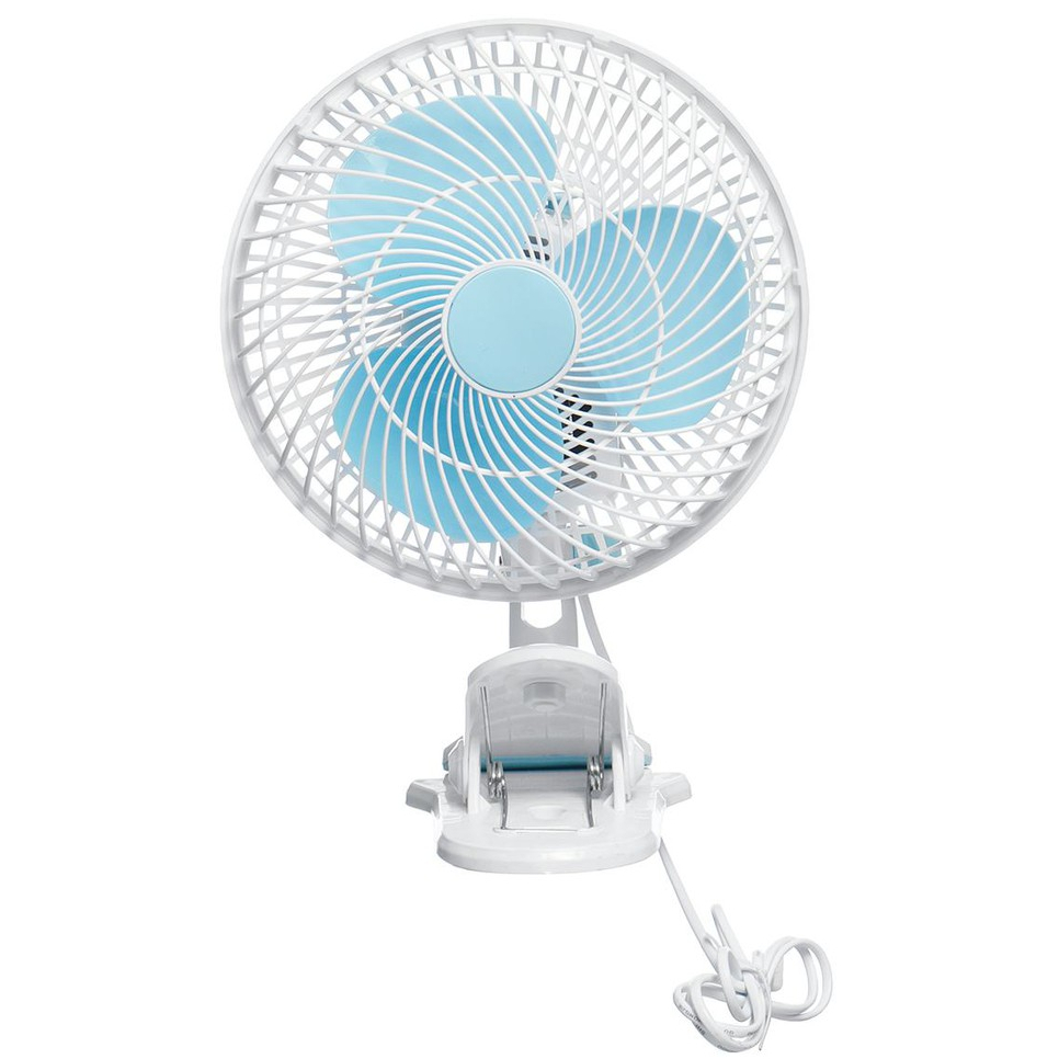 พัดลมพกพา Mini Fan 8นิ้ว หมุน ส่ายได้ ตั้งโต๊ะ ตั้งพื้น สายเป็นปลั๊กไฟ(สีฟ้า)