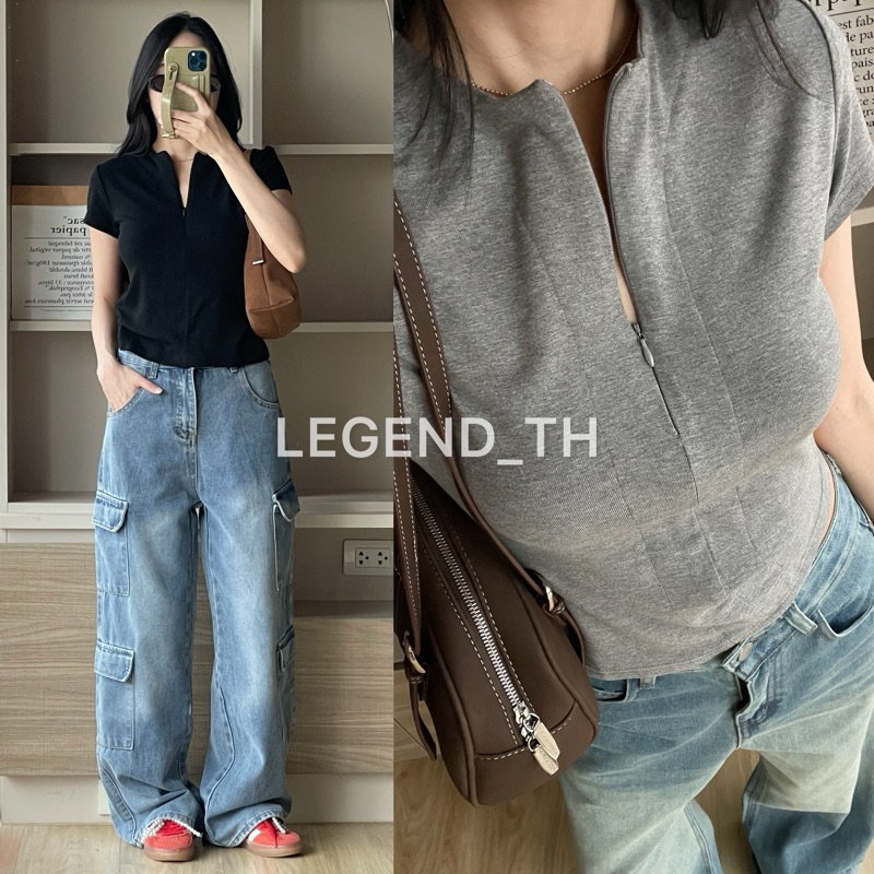 Legend | Zippy top เสื้อดีเทลรูดซิปได้