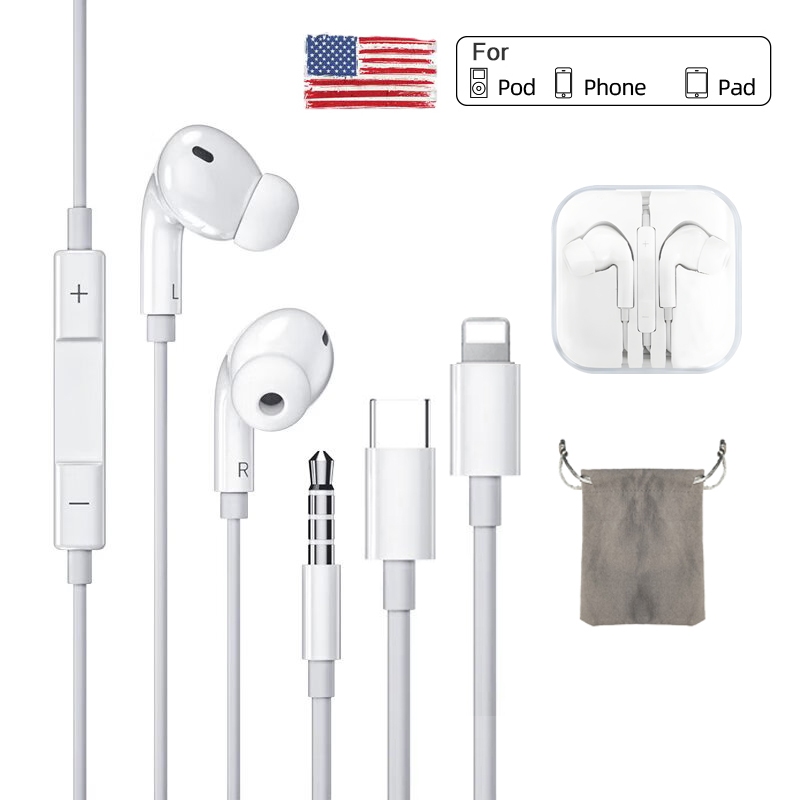 sanmax หูฟัง 3.5mm Typec ligning แบบอินเอียร์ ตัดเสียงรบกวน D20 D21 D22 การโทรแบ