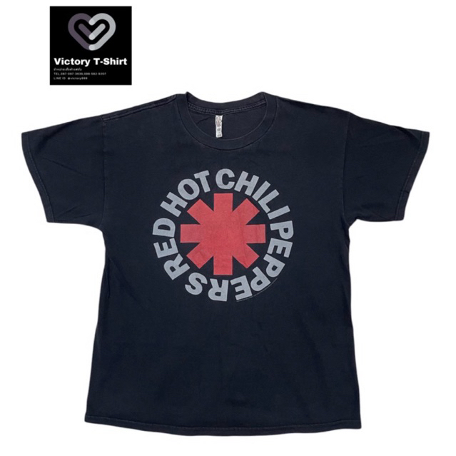 เสื้อยืดวินเทจ Red Hot Chili Peppers สีดำเฟด ของแท้ 100%‼️