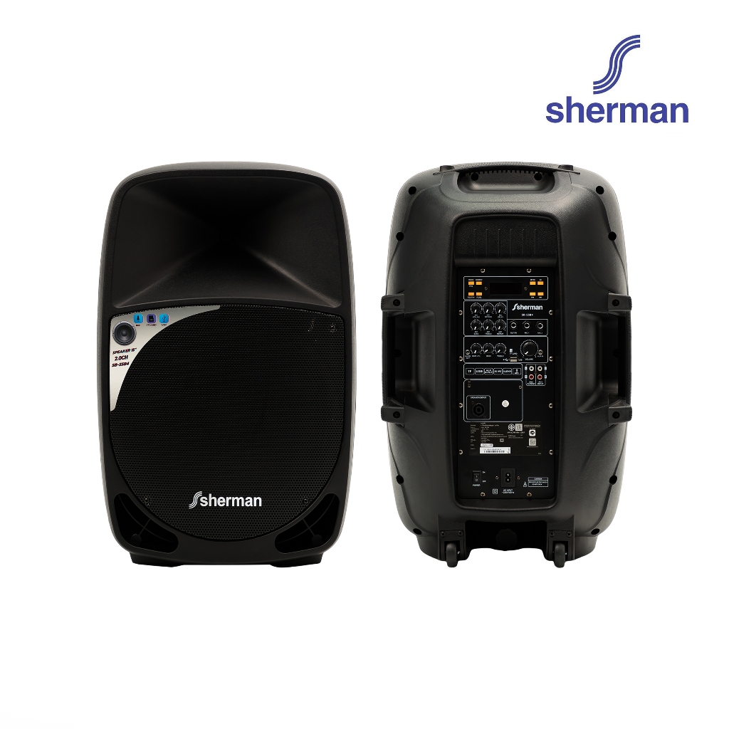 Sherman ชุดลำโพงขยายกลางแจ้ง ขนาด 15 นิ้ว รุ่น SB-55B4