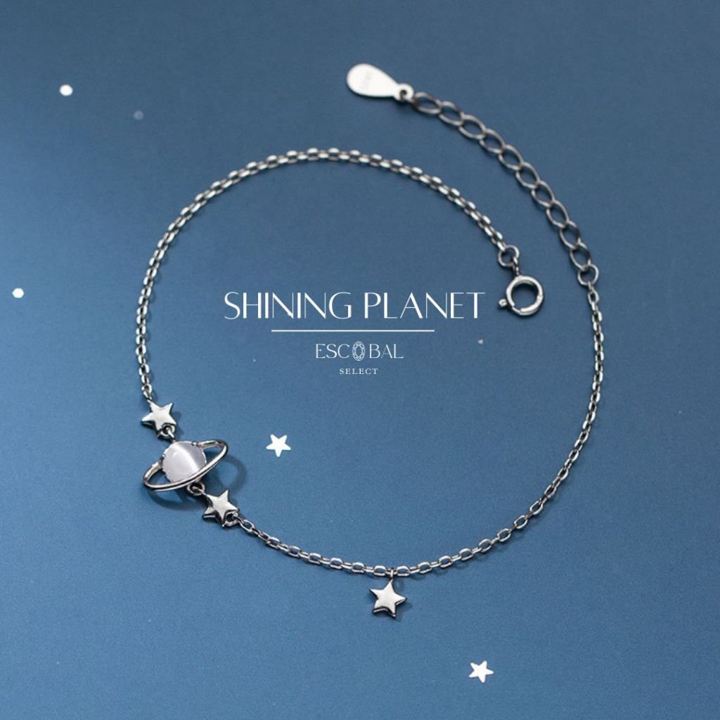 ESCOBAL ข้อมือเงิน Shining planet สร้อยข้อมือนําโชค สร้อยข้อมือ กำไลแฟชั่น ของขวัญวันหยุด วาเลนไทน์