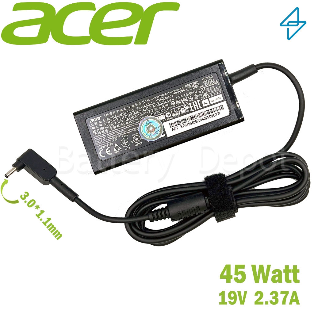 Acer Adapter ของแท้ Acer Spin 5 SP513-51, SP513-52N, SP513-53N 45W 3.0 สายชาร์จ Acer, อะแดปเตอร์